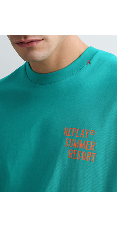 ヘビーコットンジャージーSICILYプリントTシャツ｜REPLAY リプレイ公式